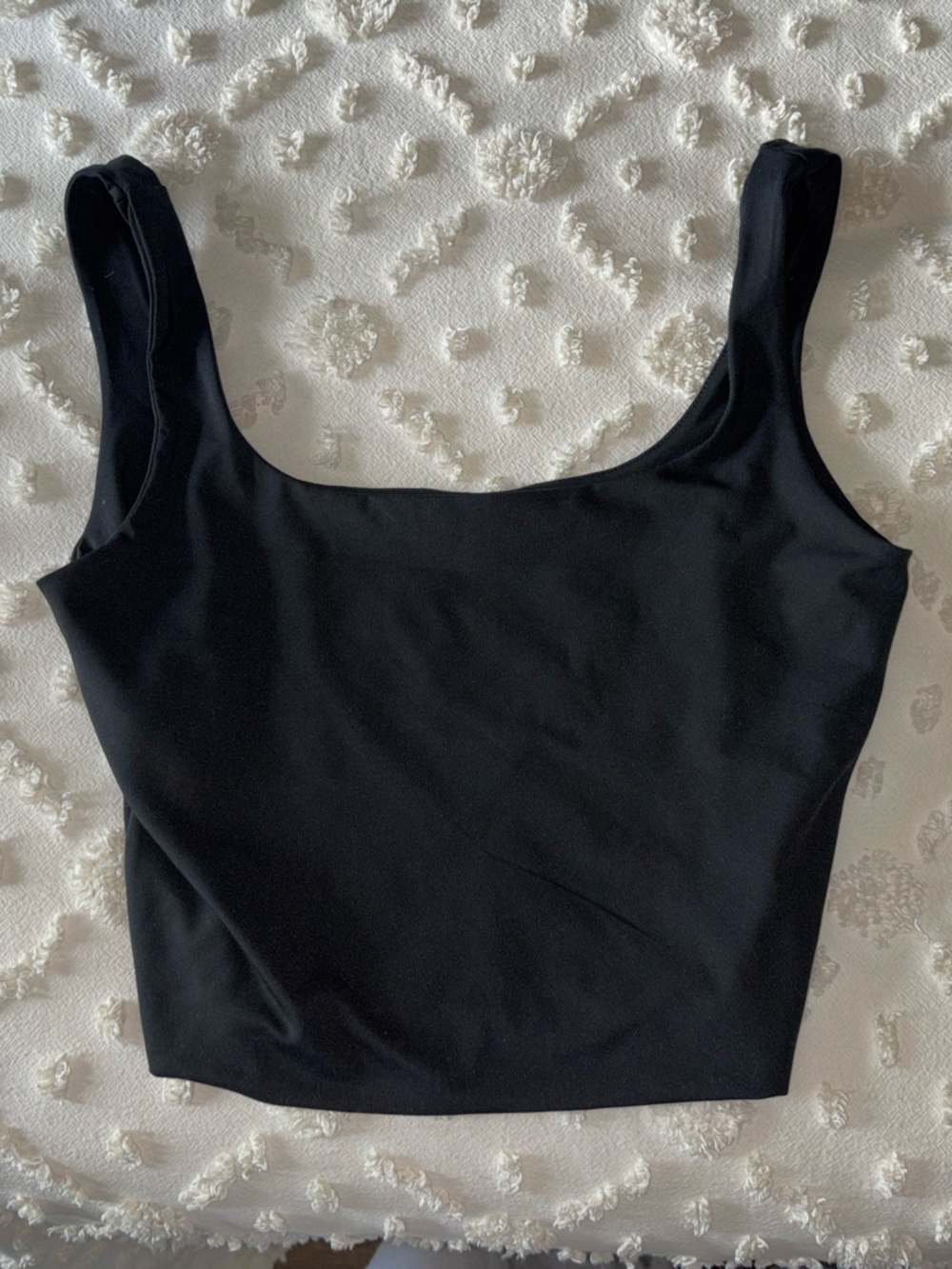 Black Women's Square Neck Tank Top